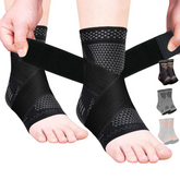 Ankle Brace for Women an Men Adjustable Compression Sleeve (Pair)-Ankle Support Heel Brace for Achilles Tendonitis, Plantar Fasciitis-Eases Swelling and Sprained Ankle