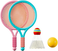 Hot Children's Badminton Racket Set Soft and Light Double Racquet Primary Sport Toy for 3-12 Year Olds