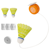 New Single Hanging Badminton Trainer Set Durable Nylon Shuttlecocks for Parent-Child Rebound Training Complete Equipment