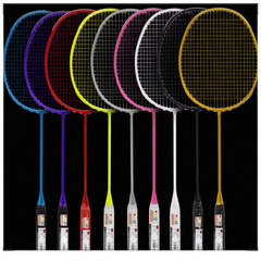 Hot Selling Carbon Fiber Badminton Racket, Durable, ultra Light, Aluminum Alloy, Hard, Soft Steel Grip for Sports