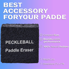 Pickleball Paddle Eraser, Pack Pickleball Paddle Cleaner for Raw Carbon Fiber Paddles Rubber Bar for Fast Residue and Dirt Removal Pickleball Accessories Eliminates Ball Residue, Dirt, Scratches