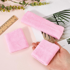 3Pcs Neon Sports Headband Wristband Set Athletic Bands Wicking Sweat Absorbing Head Wrist Band Sports Competitions Sweatbands Breathable Terry Cloth for Men Women