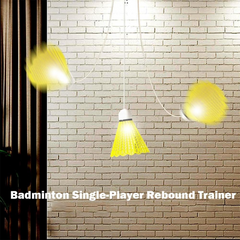 New Single Hanging Badminton Trainer Set Durable Nylon Shuttlecocks for Parent-Child Rebound Training Complete Equipment