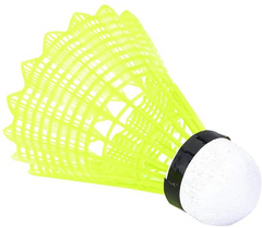 6-Pack Nylon Yellow Badminton Shuttlecocks with High Durability High Speed Badminton Birdies Balls