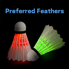 Badminton Birdies LED Badminton Shuttlecocks 6 Pack Glow in The Dark Birdie Ball Colorful Lighting Shuttlecock for Adults Outdoor Indoor Backyard Games Sports Training Practice