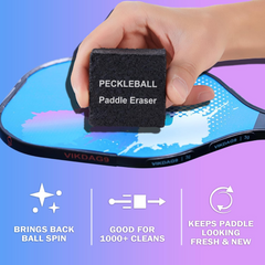 Pickleball Paddle Eraser, Pack Pickleball Paddle Cleaner for Raw Carbon Fiber Paddles Rubber Bar for Fast Residue and Dirt Removal Pickleball Accessories Eliminates Ball Residue, Dirt, Scratches