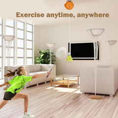 New Single Hanging Badminton Trainer Set Durable Nylon Shuttlecocks for Parent-Child Rebound Training Complete Equipment