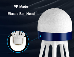 6 Pack Windproof High Speed Durable Plastic Feather Nylon Shuttlecock for Outdoor Badminton Play