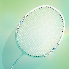 Professional Two-Body Badminton Racket with Hard and Soft Textures Durable PU Grip and Steel Frame for Sports and Offense