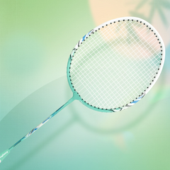 Professional Two-Body Badminton Racket with Hard and Soft Textures Durable PU Grip and Steel Frame for Sports and Offense