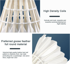 Super Durable Hot Sales Wholesale Cheap Price Good Quality Goose Feather Badminton Shuttlecock OEM Customized Head Logo
