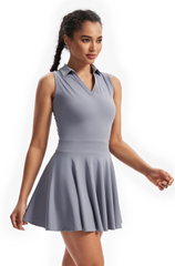 Tennis Golf Dress Workout Athletic Dresses for Women with Pockets Shorts 2 Piece Sets Outfits Cute Clothes Summer