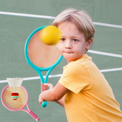 Hot Children's Badminton Racket Set Soft and Light Double Racquet Primary Sport Toy for 3-12 Year Olds