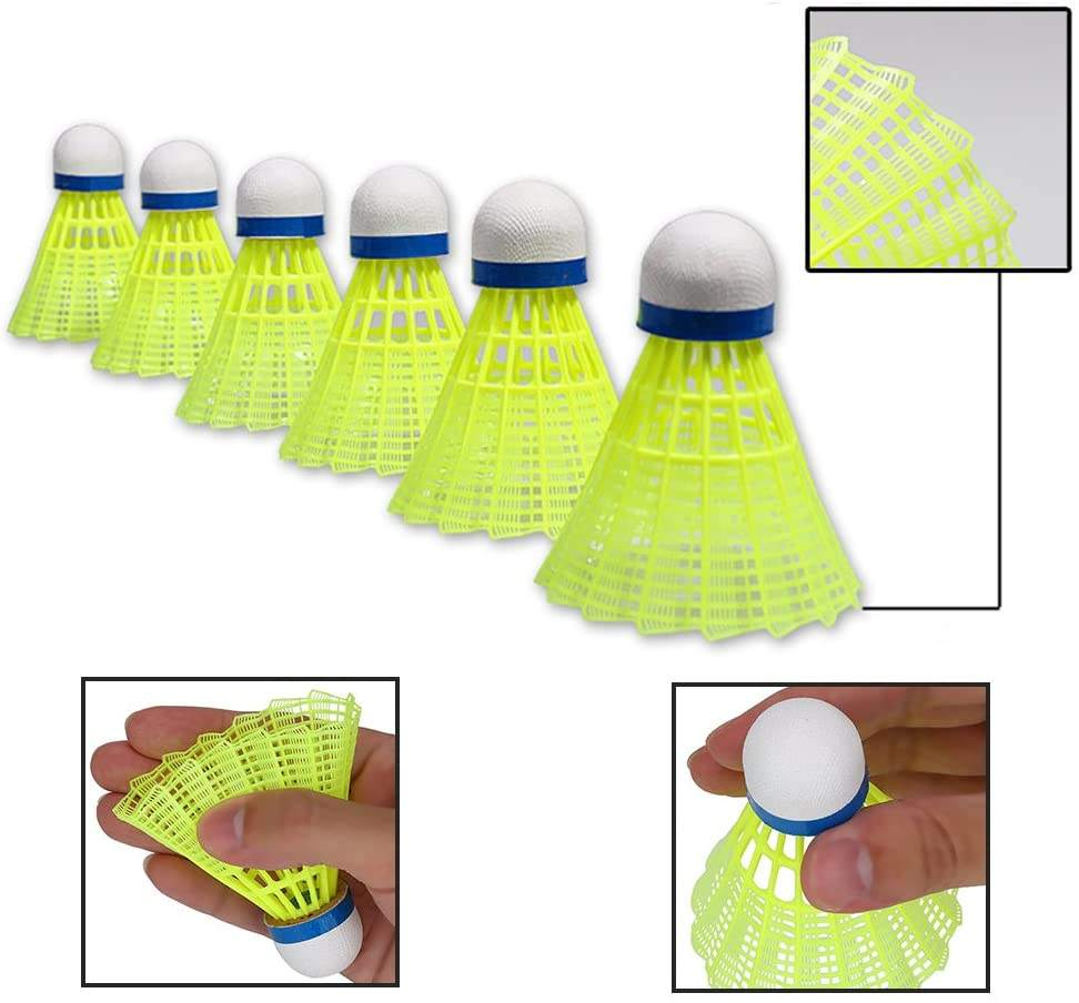 Shuttlelocks 12 Packs Nylon Badminton Shuttlecocks Birdies Nylon Feather Shuttlecoc ...