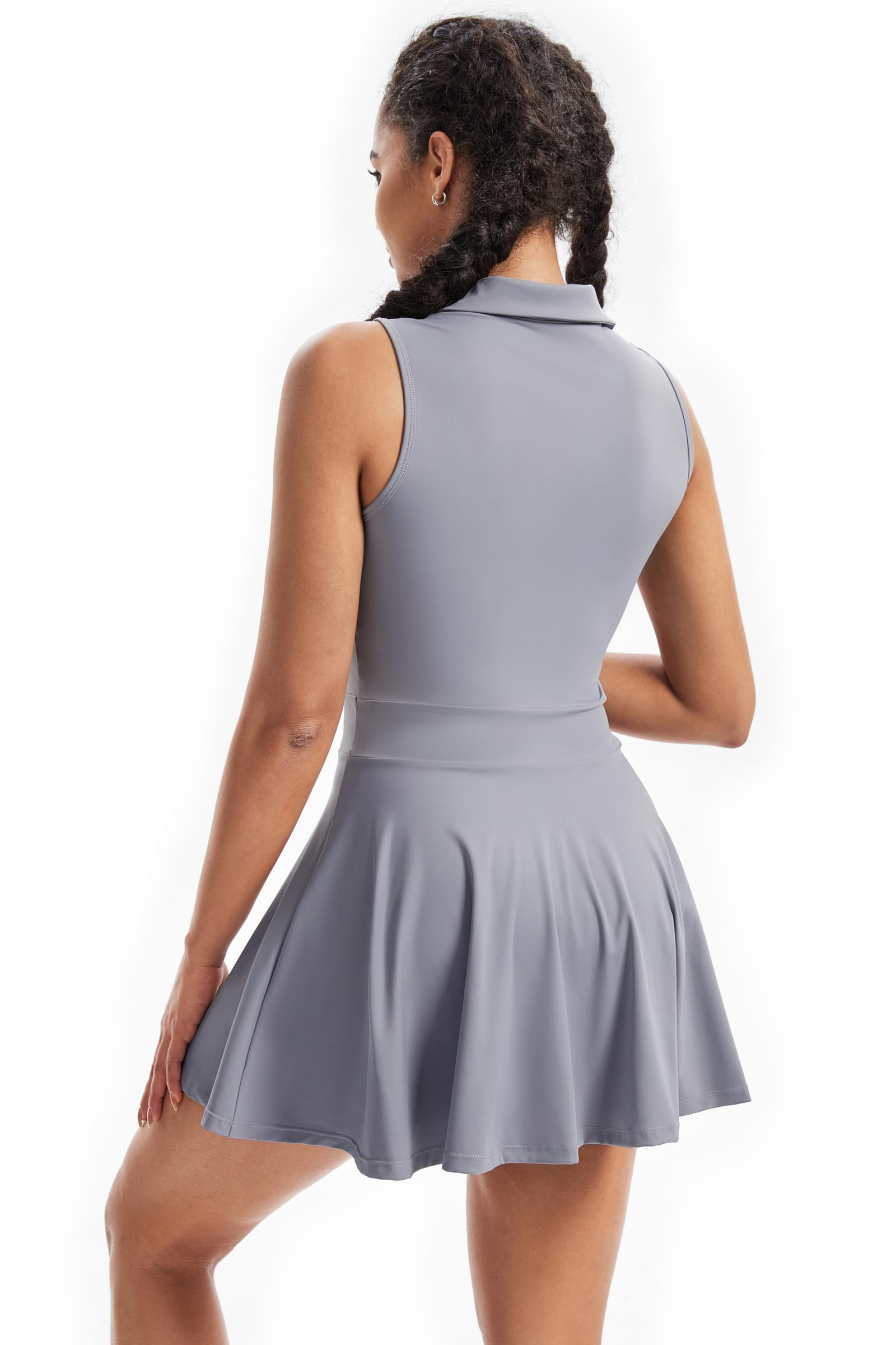 Tennis Golf Dress Workout Athletic Dresses for Women with Pockets Shorts 2 Piece Sets Outfits Cute Clothes Summer