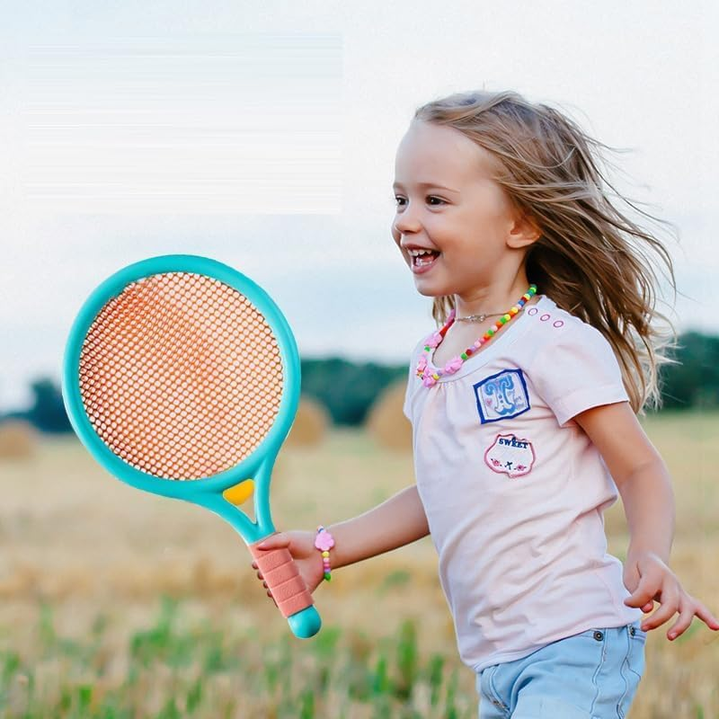 Hot Children's Badminton Racket Set Soft and Light Double Racquet Primary Sport Toy for 3-12 Year Olds