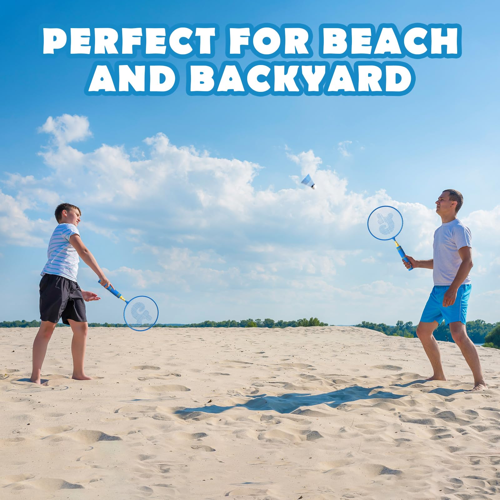 Hot Sale Outdoor Night Sport Game Led Light Badminton Racket Set