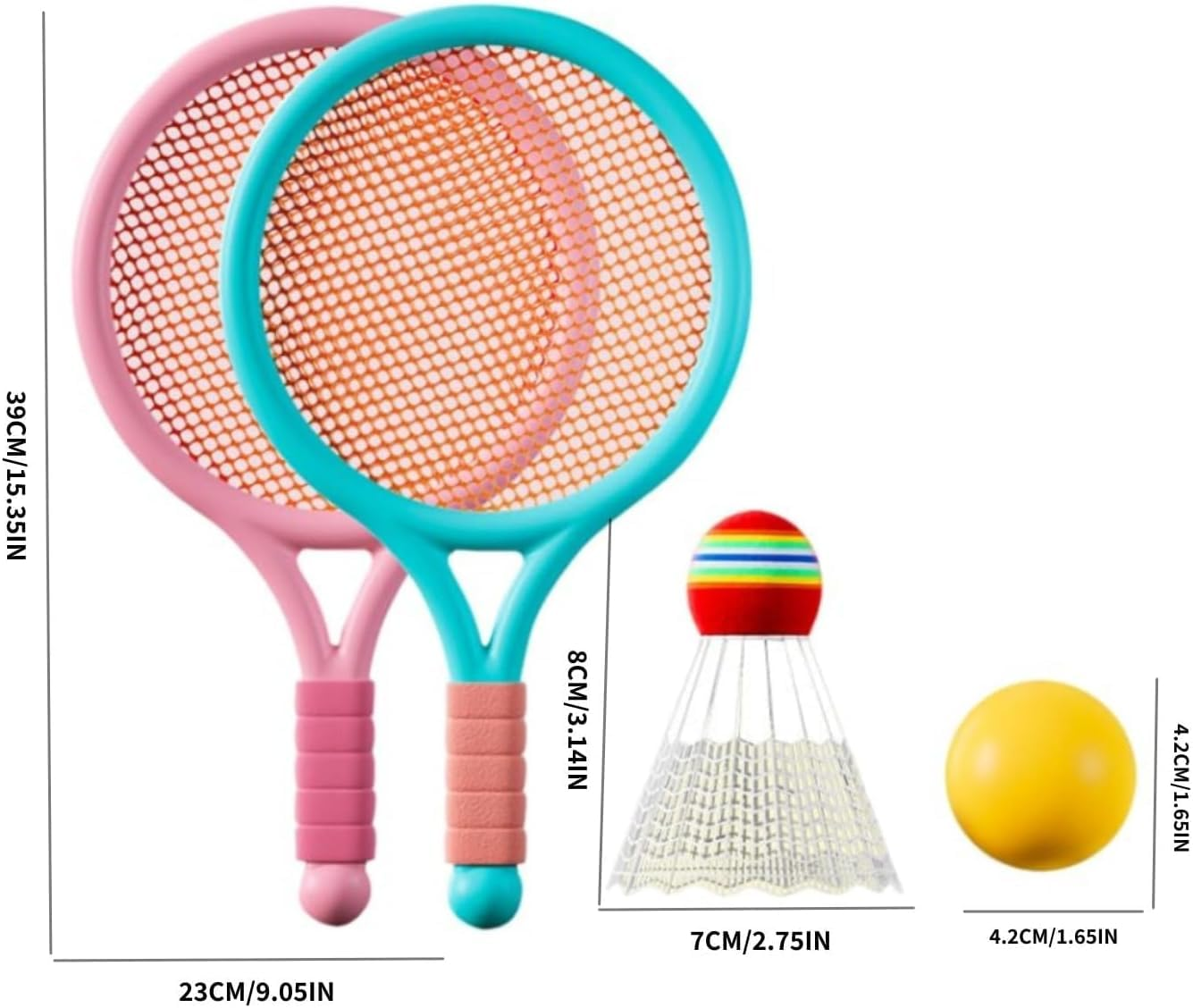 Hot Children's Badminton Racket Set Soft and Light Double Racquet Primary Sport Toy for 3-12 Year Olds