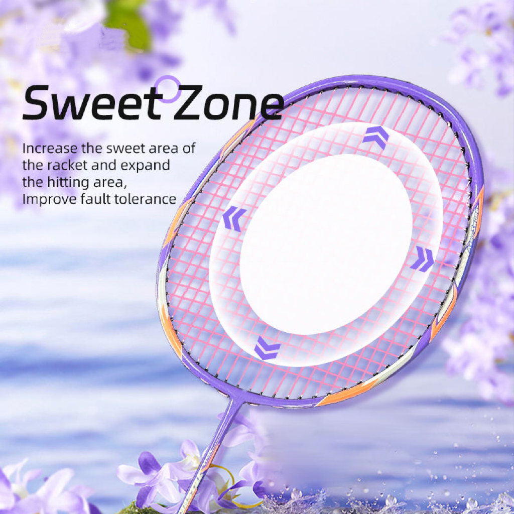 Professional All Carbon ultra Light Shock-absorbing High Bounce Badminton Racket with Customizable logo